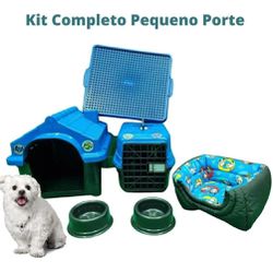 Kit Casinha Caixa Caminha 2em1 Sanitário Pet Dog N... - MecPet