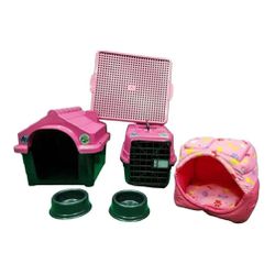 Kit Casinha Caixa Caminha 2em1 Sanitário Pet Dog N... - MecPet