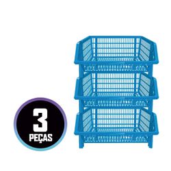 3 Cestos Expositor Empilhável Organizador Gondula ... - MecPet