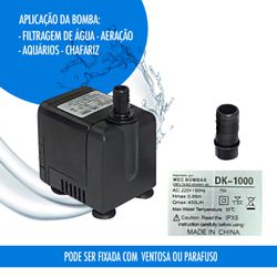 Bombinha Bomba Fonte Aquário Eletrobomba Submersiv... - MecPet