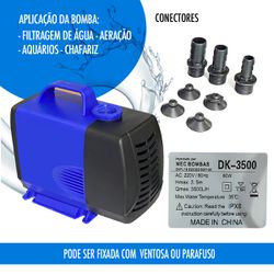 Bombinha Bomba Fonte Aquário Eletrobomba Submersív... - MecPet