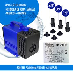 Bombinha Bomba Fonte Aquário Eletrobomba Submersív... - MecPet