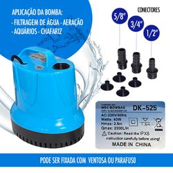 Bombinha Bomba Fonte Aquário Eletrobomba Submersív... - MecPet