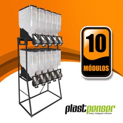 Dispenser PlastPenser 10 Módulos 35L Modelo Enxuto... - MecPet