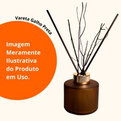 VARETA GALHO PRETA 25CM - MEGA ESSENCIAS
