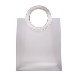 SACOLA PVC COM ALÇA REDONDA DE COURINO BRANCA - G ... - MEGA ESSENCIAS