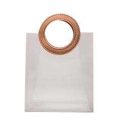 SACOLA PVC COM ALÇA REDONDA DE COURINO MARROM - G ... - MEGA ESSENCIAS