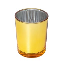 COPO DE VIDRO P/VELA 70ML LUXO DOURADO - MEGA ESSENCIAS