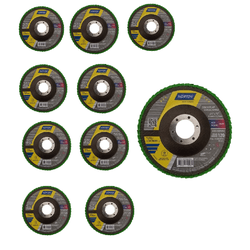 KIT 10 PCS DISCO FLAP GR120 STANDARD 4.1/2 115X22M... - Conebras Equipamentos Industriais