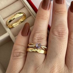 Alianças de Casamento Inhumas 3mm - 434 - Abadia Joias 