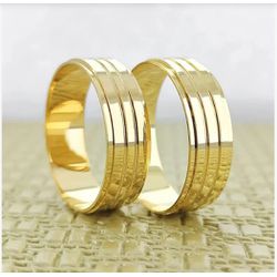 Alianças de Casamento Senador Canedo 7mm - 414 - Abadia Joias 