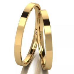 Alianças de Noivado Senador Canedo 2mm - 418 - Abadia Joias 