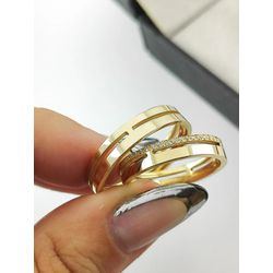 Alianças de Ouro 18k Campinas Goiânia 4mm - 424 - Abadia Joias 