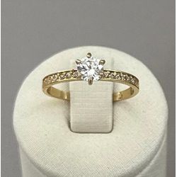 Anel de Noivado Aguas Lindas de Goiás - 4mm - 619 - Abadia Joias 