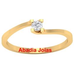 Anel de Noivado Buriti Shopping 0,12 Pts - 536 - Abadia Joias 