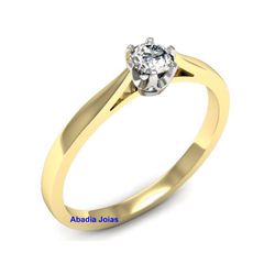 Anel de Noivado Campo Grande 0,18 Pts - 567 - Abadia Joias 