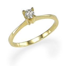 Anel de Noivado Flamboyant Shopping 0,15 Pts - 534 - Abadia Joias 
