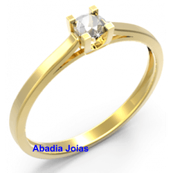 Anel de Noivado Goiânia Shopping 0,15 Pts - 535 - Abadia Joias 