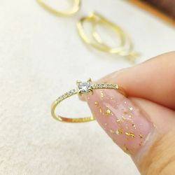 Anel de Noivado Natal 3,5mm - 614 - Abadia Joias 