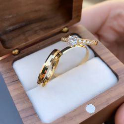 Combo de Aliança em Ouro Campinas Goiânia 3mm + An... - Abadia Joias 