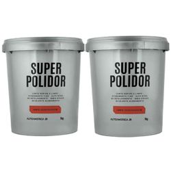 Kit 2 Massa De Polimento Automotivo 1kg Super Poli... - MENDES AUTO