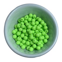 Miçanga Bolinha Leitosa Verde Claro Abs 8mm 30g - ... - MERART