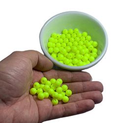 Miçanga Bolinha Leitosa Verde Fluorescente Abs 8mm... - MERART