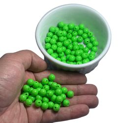 Miçanga Bolinha Leitosa Verde Limão Abs 8mm 30g - ... - MERART
