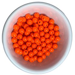Miçanga Bolinha Leitosa Laranja Escuro Abs 8mm 30g... - MERART