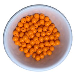 Miçanga Bolinha Leitosa Laranja Claro Abs 8mm 30g ... - MERART