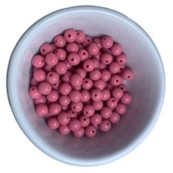Miçanga Bolinha Leitosa Rosa Claro Abs 8mm 30g - 1... - MERART