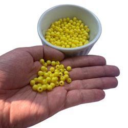 Miçanga Bolinha Leitosa Amarelo Abs 6mm 30g - 285 ... - MERART