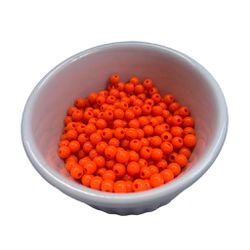 Miçanga Bolinha Leitosa Laranja Neon Abs 6mm 30g -... - MERART