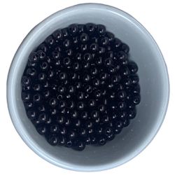 Miçanga Bolinha Leitosa Preto Abs 6mm 30g - 285 Un... - MERART