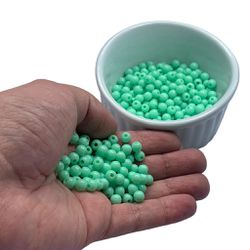 Miçanga Bolinha Leitosa Verde BB Abs 6mm 30g - 285... - MERART