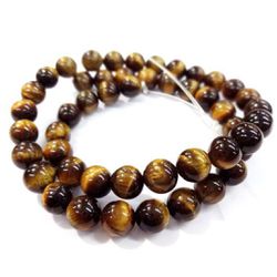 Fio de Pedra Natural Olho de Tigre 8mm com aprox. ... - MERART