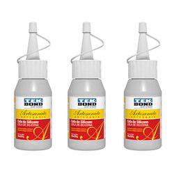 Kit 3 Cola De Silicone Tekbond Transparente Artesa... - MERART