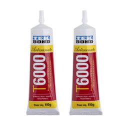 Kit 2 Cola T6000 Permanente Tek Bond Tubo 25g P/ A... - MERART