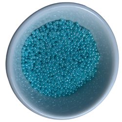 Perolas Pequenas Abs Com Furo 3mm Azul Bebê Artesa... - MERART