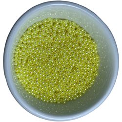 Perolas Pequenas Abs Com Furo 3mm Amarelo Artesana... - MERART