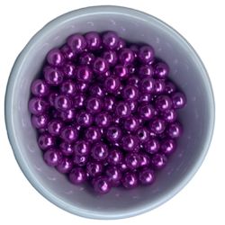Perolas Abs Com Furo 8mm Violeta Artesanato 200 Un... - MERART
