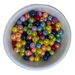 Perolas Abs Com Furo 8mm Color Artesanato 200 Unid... - MERART