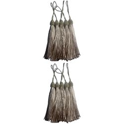 Kit 10 Pingente Tassel 9cm Caqui Com Detalhe em Do... - MERART