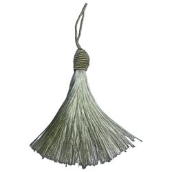 Pingente Tassel 9cm Off White Com Detalhe em Doura... - MERART