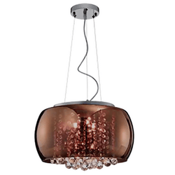 Pendente Soho Bella - PD002 40CM G9 - Vidro Cobre - Meta Materiais Elétricos Ltda