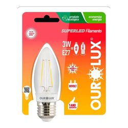 Lâmpada LED Vela Filamento Fosca E27 3W BIV 2700k(... - Meta Materiais Elétricos Ltda