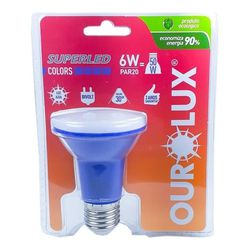 Lâmpada LED PAR20 6W Bivolt AZUL 05475 OUROLUX - Meta Materiais Elétricos Ltda