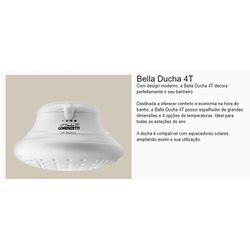 DUCHA 4T BELLA DUCHA 220V/6800W 7531212 - Meta Materiais Elétricos Ltda