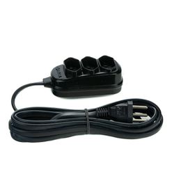 EXT 2P+T PRETA C/5M C/3TOM 10A FIOLUX - 2530030511 - Meta Materiais Elétricos Ltda