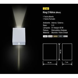 Arandela 236 Marrom Q 1 Aberto x 1 Fechado - Meta Materiais Elétricos Ltda